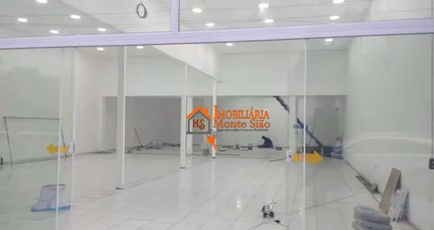 Salão para alugar, 161 m² por r$ 9.800,00/mês - jardim zaira - guarulhos/sp
