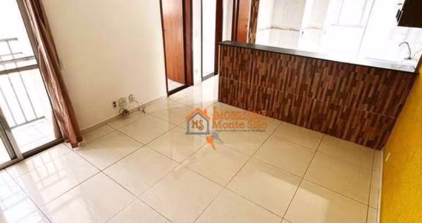 Apartamento com 2 dormitórios para alugar, 52 m² por R$ 1.711,00/mês - Água Chata - Guarulhos/SP