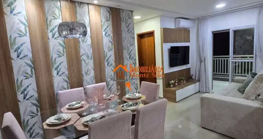Apartamento com 2 dormitórios à venda, 59 m² por r$ 450.000,00 - vila nova bonsucesso - guarulhos/sp