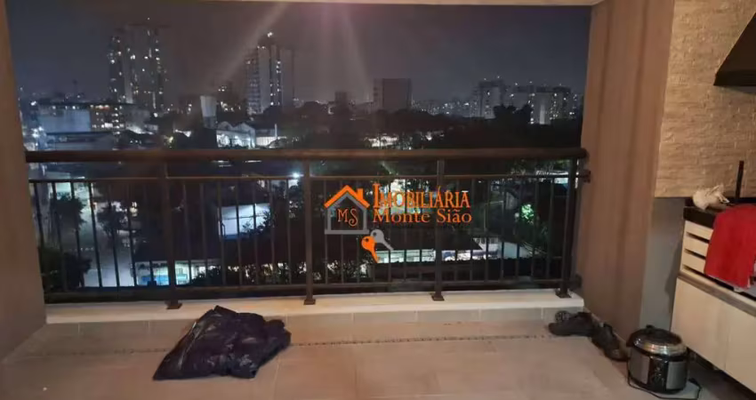 Studio com 1 dormitório para alugar, 39 m² por r$ 2.999,96/mês - vila camargos - guarulhos/sp