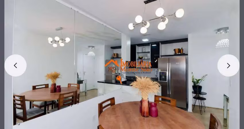 Apartamento a venda com 75m² com2 quartos, 1 suíte, 2 vagas no condomínio moov em jardim flor da montanha - guarulhos/sp