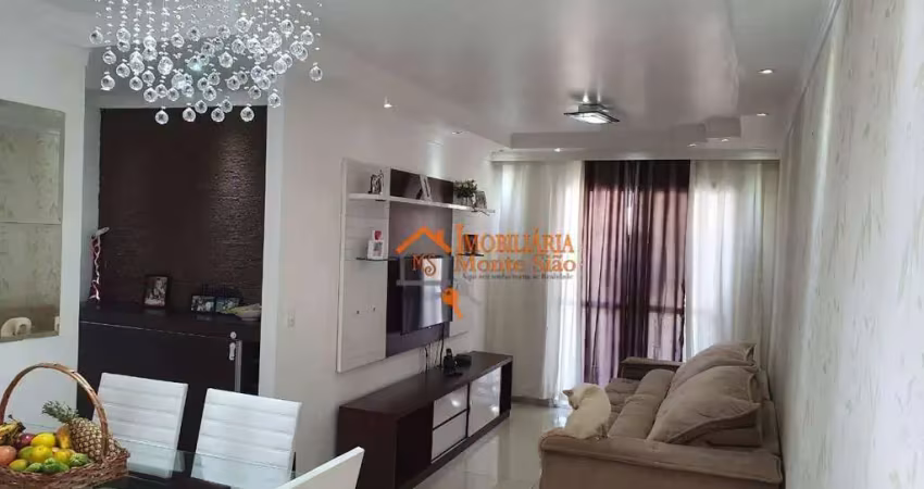 Apartamento com 3 dormitórios à venda, 77 m² por r$ 698.000,00 - vila rosália - guarulhos/sp