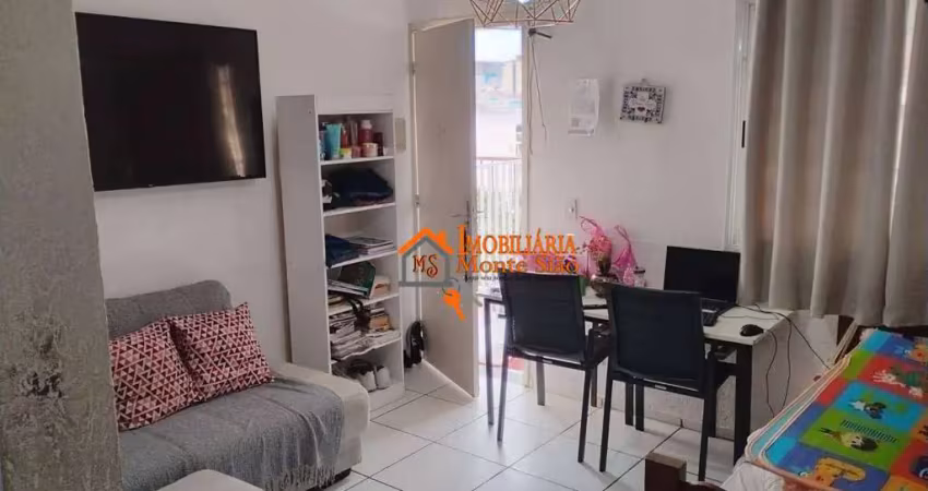 Apartamento com 2 dormitórios à venda, 48 m² por r$ 150.000,00 - jardim guilhermino - guarulhos/sp