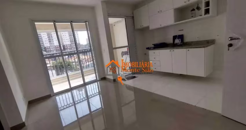 Apartamento com 2 dormitórios para alugar, 46 m² por r$ 2.981,00/mês - jardim flor da montanha - guarulhos/sp
