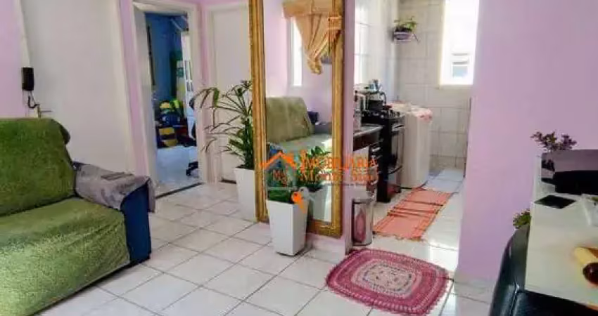 Apartamento com 2 dormitórios à venda, 44 m² por r$ 160.000,00 - pimentas - guarulhos/sp