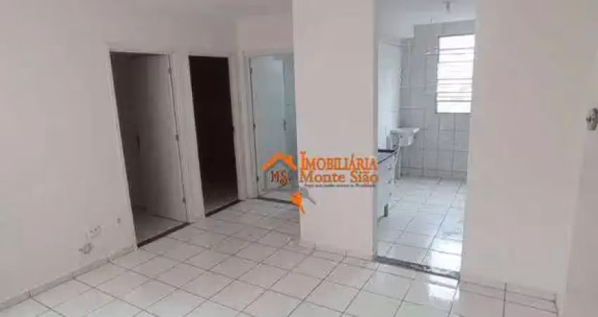 Apartamento com 2 dormitórios à venda, 46 m² por r$ 170.000,00 - vila alzira - guarulhos/sp