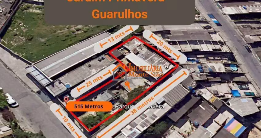 Terreno à venda, 515 m² por r$ 700.000,00 - parque primavera - guarulhos/sp