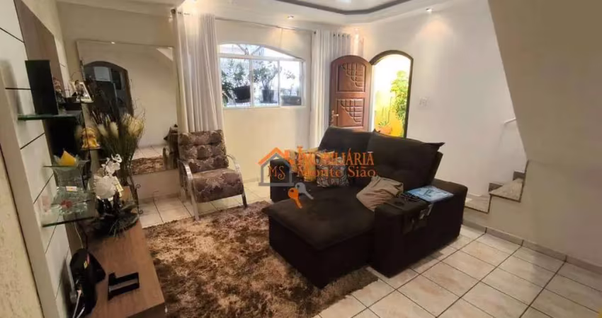 Sobrado com 3 dormitórios à venda, 165 m² por r$ 620.000,00 - jardim bela vista - guarulhos/sp