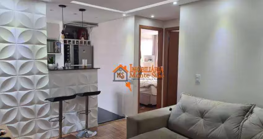 Apartamento com 2 dormitórios à venda, 42 m² por r$ 225.000,00 - água chata - guarulhos/sp