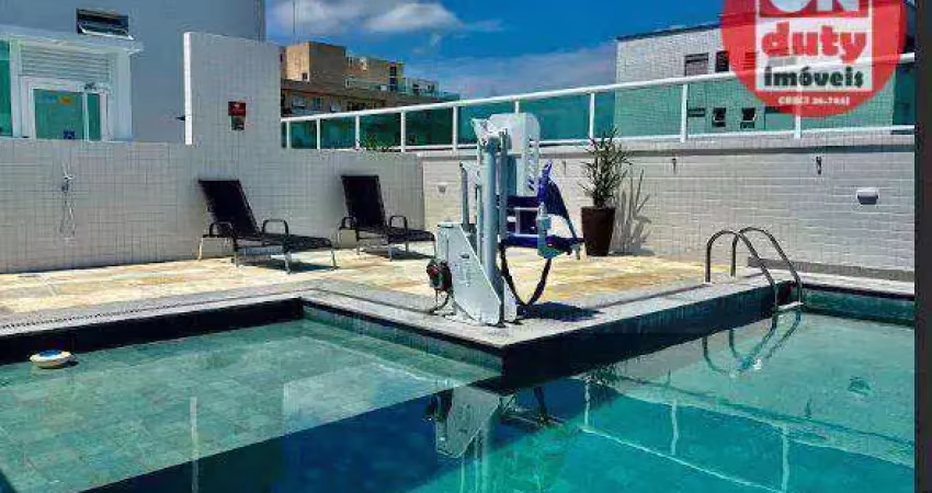 Na quadra da praia apartamento com 2 dormitórios à venda, 76 m² por r$ 860.000 - embaré - santos/sp