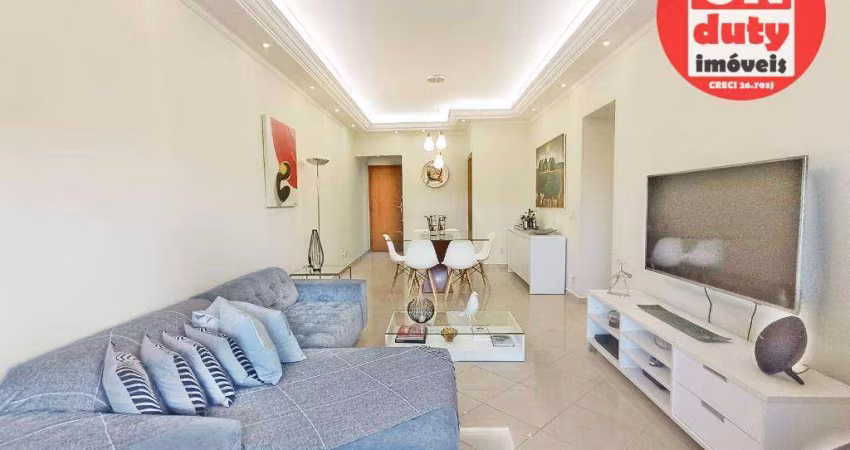 Espetacular Apartamento mobiliado com 3 suítes para alugar, 145 m² por R$ 10.500/mês - Aparecida - Santos/SP