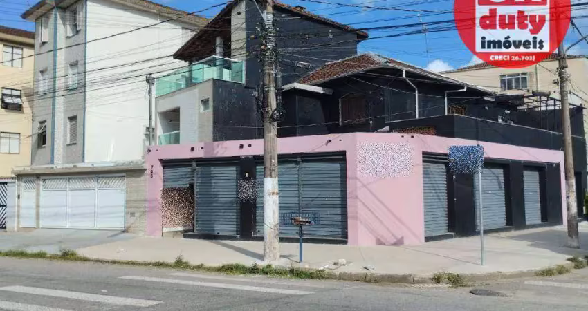 Sobrado para alugar, 220 m² por r$ 11.376,00/mês - marapé - santos/sp