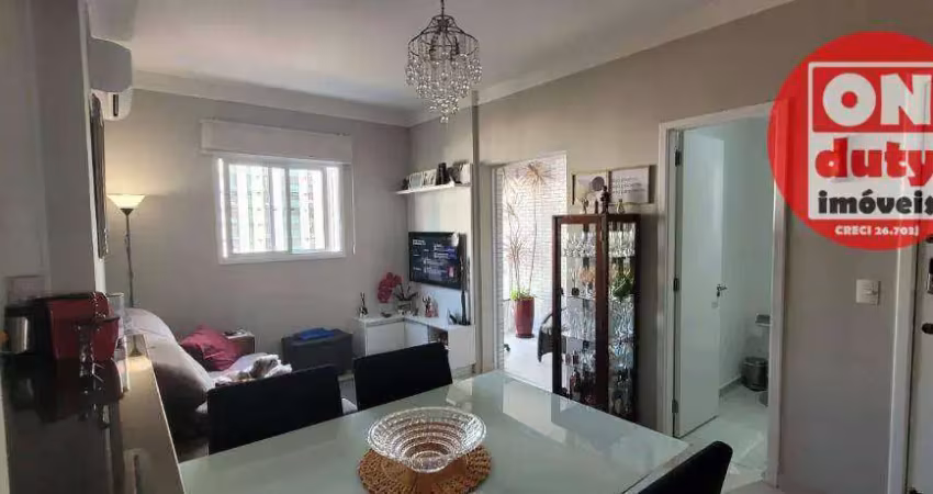 Apartamento com 2 dormitórios à venda, 69 m² por r$ 975.000,00 - boqueirão - santos/sp