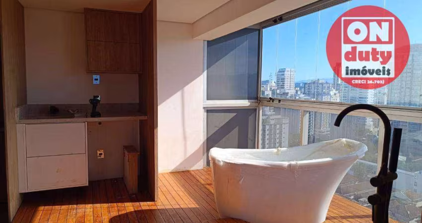 Apartamento com 1 quarto, 75 m² - venda por R$ 1.150.000 ou aluguel por R$ 10.000/mês - Embaré - Santos/SP