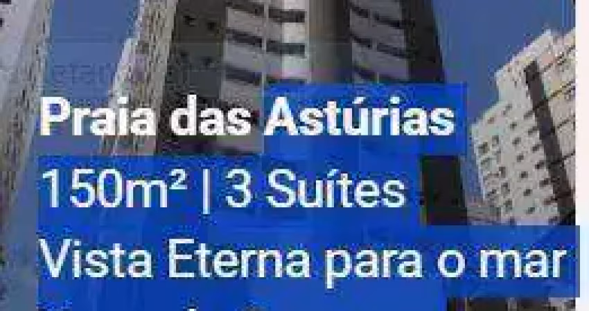 Apartamento novo vista mar com 3 dormitórios à venda, 150 m² por r$ 1.390.000 - astúrias - guarujá/sp