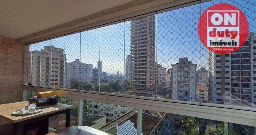 Apartamento com 3 quartos para alugar, 119 m² por r$ 11.000/mês - ponta da praia - santos/sp