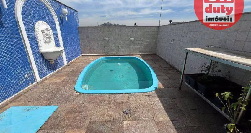 Cobertura com 4 quartos à venda, 444 m² por r$ 2.800.000 - gonzaga - santos/sp
