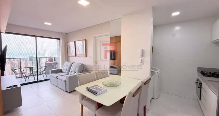 Apartamento vista mar com 2 suítes todo projetado e mobiliado no miramar  -  joão pessoa