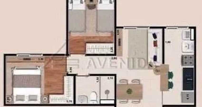 Apartamento com 2 quartos à venda na Rua Lázaro Zamenhof, --, San Fernando, Londrina