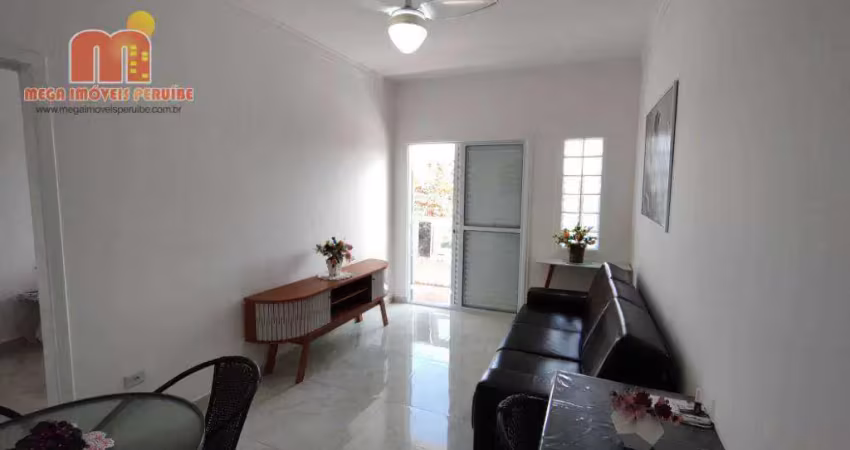 Apartamento com 1 dormitório à venda, 50 m² por r$ 265.000,00 - estância balneária maria helena novaes - peruíbe/sp