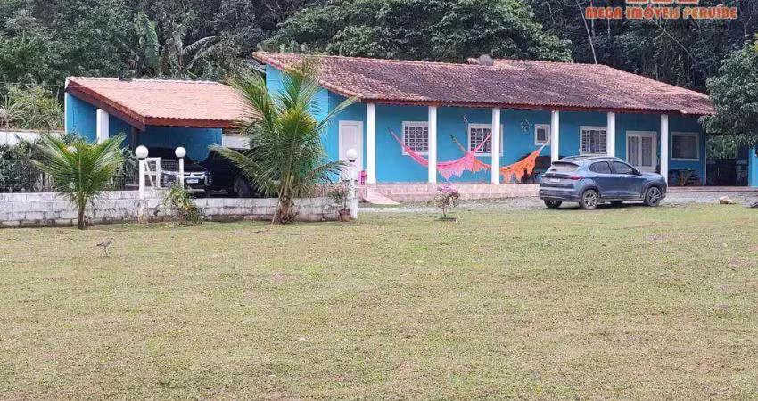 Chácara com 3 dormitórios à venda, 6770 m² por r$ 750.000,00 - parque serra mar - peruíbe/sp