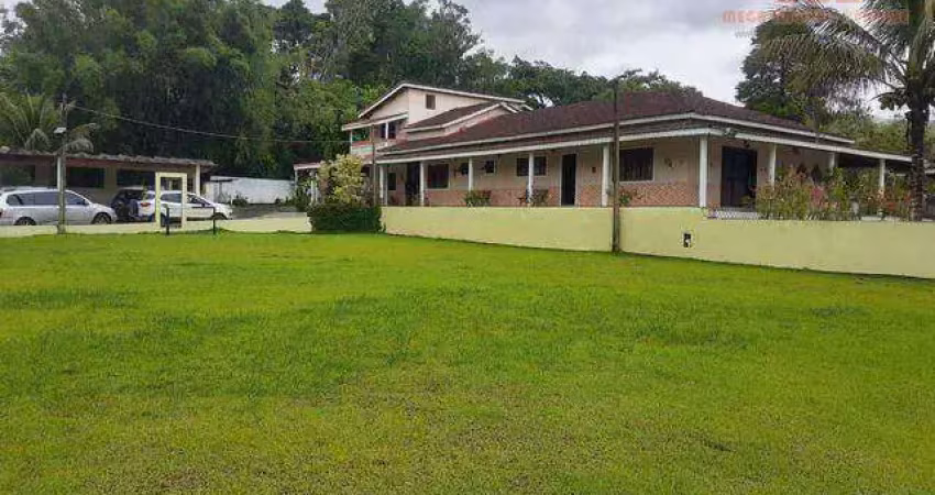 Chácara com 6 dormitórios à venda, 7800 m² por r$ 1.500.000,00 - parque serra mar - peruíbe/sp
