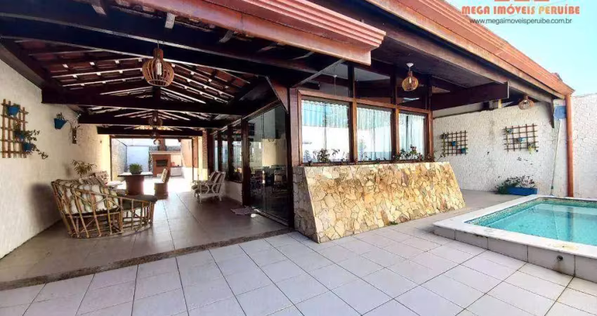 Casa com 4 dormitórios à venda, 200 m² por r$ 650.000,00 - parque balneário oásis - peruíbe/sp
