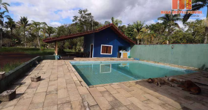 Chácara com 3 dormitório à venda, 5000 m² por r$ 350.000 - chácaras iporanga - peruíbe/sp