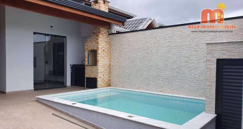 Casa com 2 dormitórios à venda, 85 m² por r$ 420.000,00 - flora rica ii - peruíbe/sp