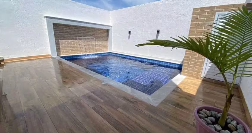 Casa com 2 dormitórios à venda, 70 m² por r$ 345.000,00 - flora rica ii - peruíbe/sp