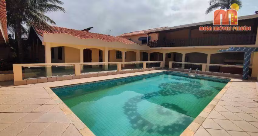 Casa com 5 dormitórios à venda, 210 m² por r$ 900.000,00 - balneário três marias - peruíbe/sp
