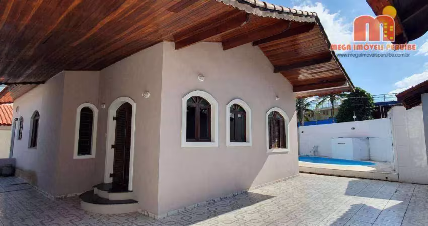 Casa com 3 dormitórios, 211 m² - venda por r$ 850.000,00 ou aluguel por r$ 4.700,00/mês - balneário oásis - peruíbe/sp