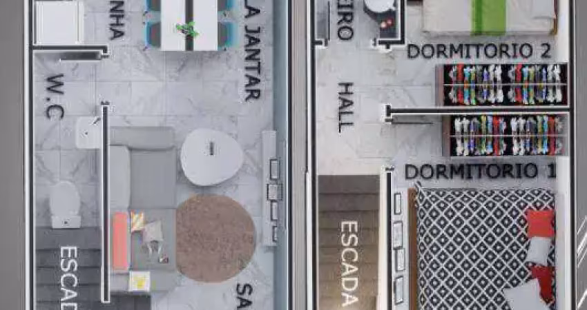 Casa com 2 dormitórios à venda, 61 m² por r$ 340.000,00 - vila guilhermina - praia grande/sp