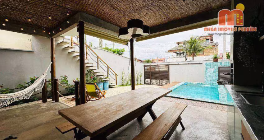 Casa com 2 dormitórios à venda, 140 m² por r$ 705.000,00 - cidade nova peruibe - peruíbe/sp