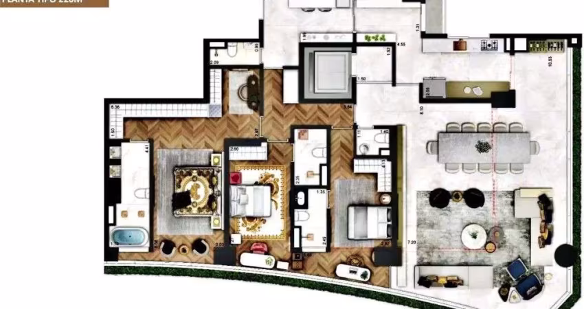 Apartamento Alto Padrão | 221m² | 3 Suítes | 3 Vagas | Indianópolis