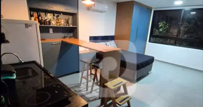 Studio mobiliado em condomínio moderno no centro do rio