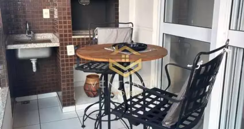 Excelente apartamento mobiliado com varanda gourmet próximo a faculdades