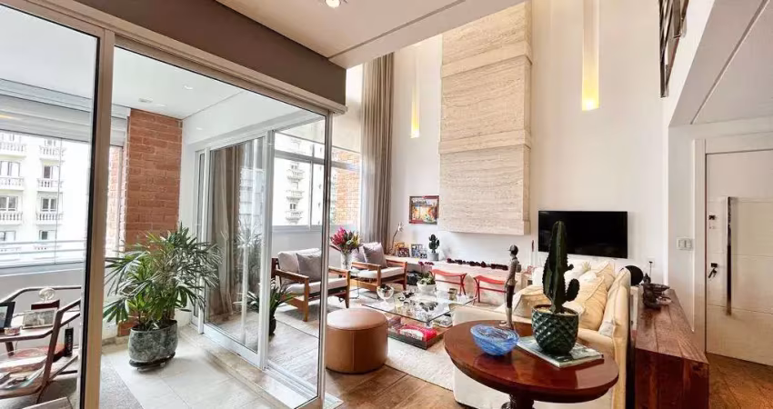 Confortável duplex para venda em cerqueira césar com 3 quartos, sendo 3 suítes, 157.3m²