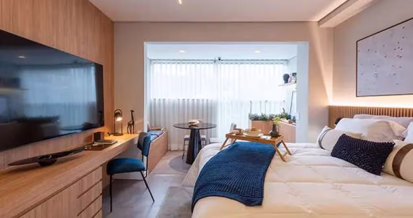 Aconchegante apartamento tipo para venda com 1 quarto, sendo 1 suíte, 46m²
