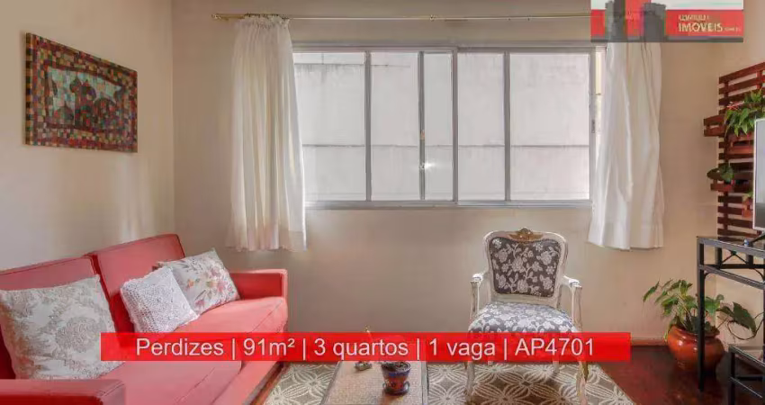 Apartamento r. iperoig, 742 - perdizes, 91m², 3 dorms, 1 vg, edifício itai