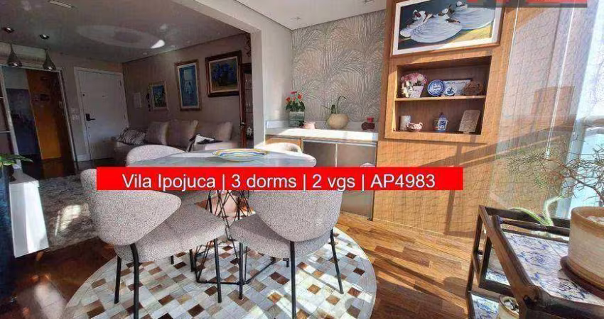 Apartamento R. Croata, 485 - Vila Ipojuca, 3 dorms, 2 vgs, 85m², Cond. Veneza
