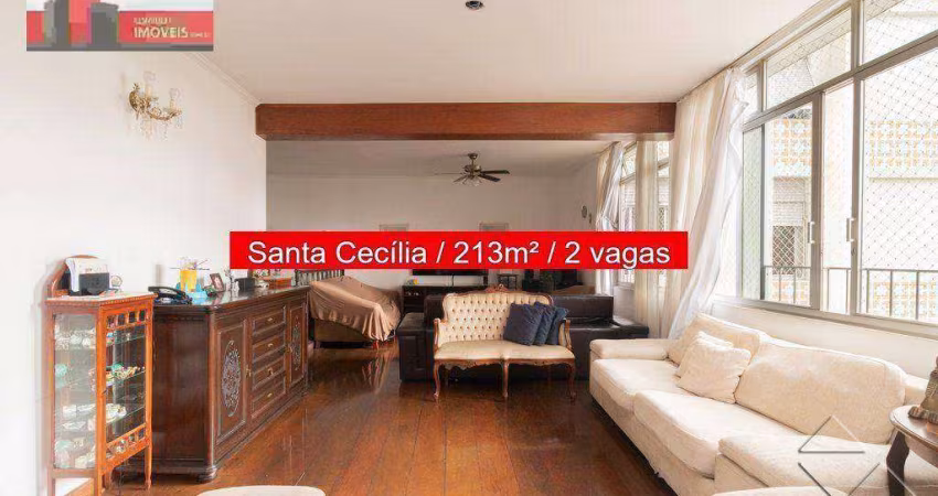 Apartamento R. Emílio de Menezes, 96 - Santa Cecilia, 213m², 2 vagas, Domingos Leardi