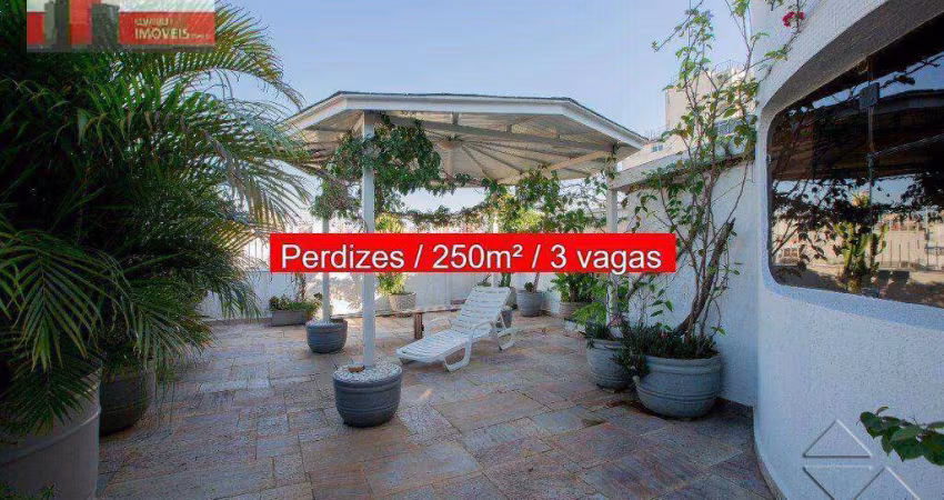 Cobertura R. Min. Ferreira Alves, 33 - Perdizes, 250m², 3 vagas, Solar dos Ministros