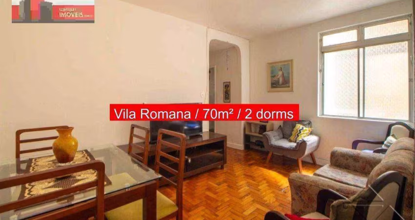 Apartamento R. Fábia, 956 - Vila Romana, 70m², 2 dormitórios, sem vaga