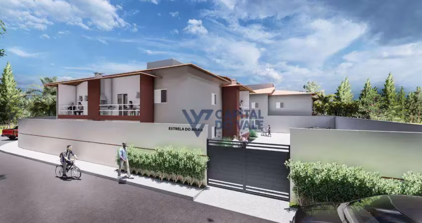 Village com 2 dormitórios à venda, 66 m² por r$ 400.000,00 - pontal de santa marina - caraguatatuba/sp