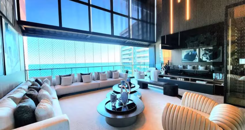 Dazur - jaguaribe, 374m², 4 suítes, vista mar, armários, 6 vagas