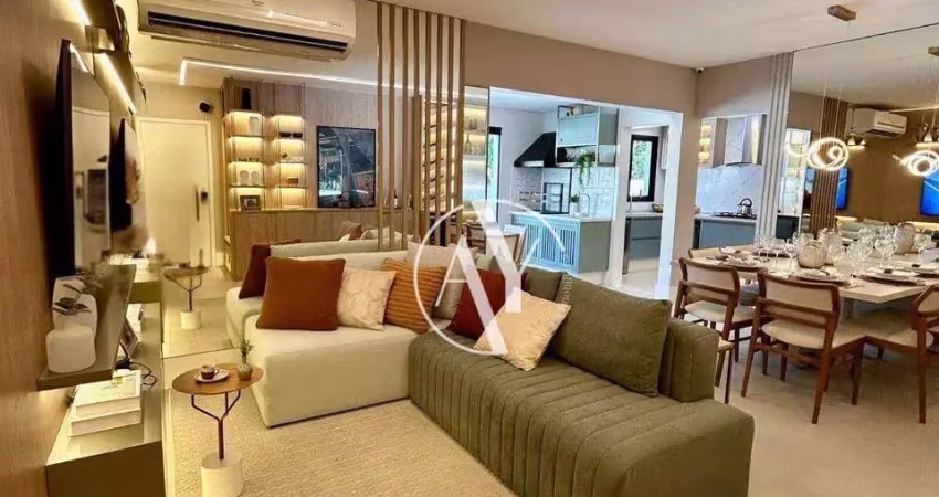 Apartamento com 3 dormitórios à venda, 124 m² - parque prado - campinas/sp