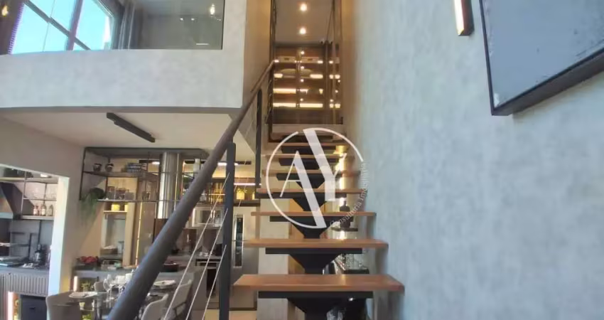 Apartamento duplex com 1 dormitório à venda, 75 m² por r$ 970.000,00 - chácara da barra - campinas/sp