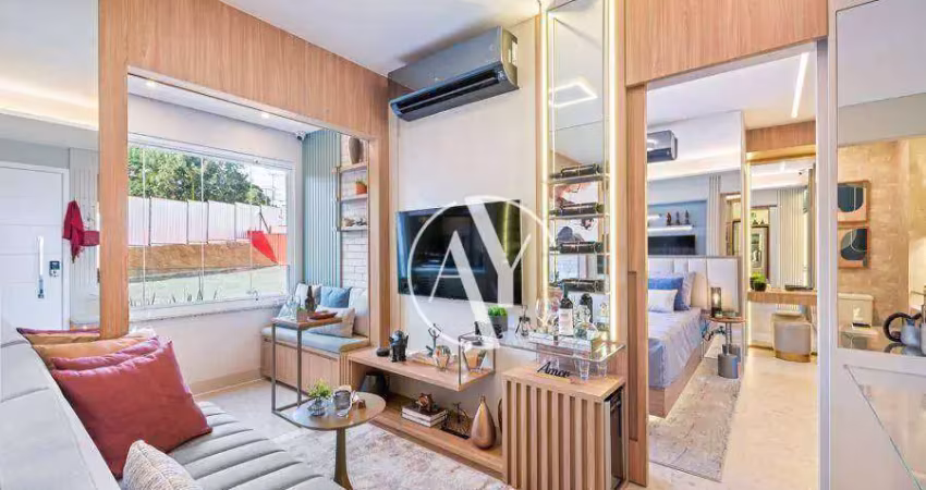 Apartamento com 1 dormitório à venda, 47 m² por r$ 585.000,00 - chácara da barra - campinas/sp