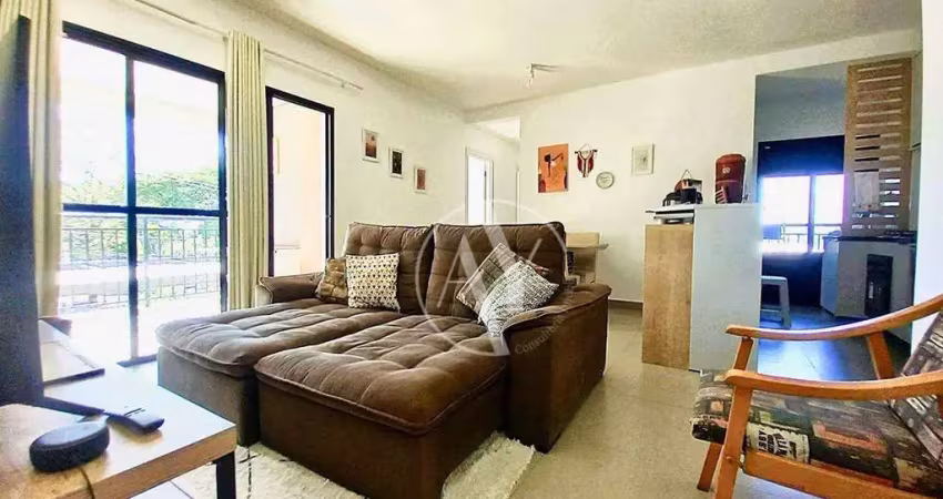 Apartamento 74m² com suíte e varanda gourmet à venda no mansões santo antônio, campinas/sp